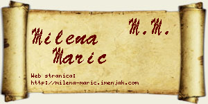 Milena Marić vizit kartica